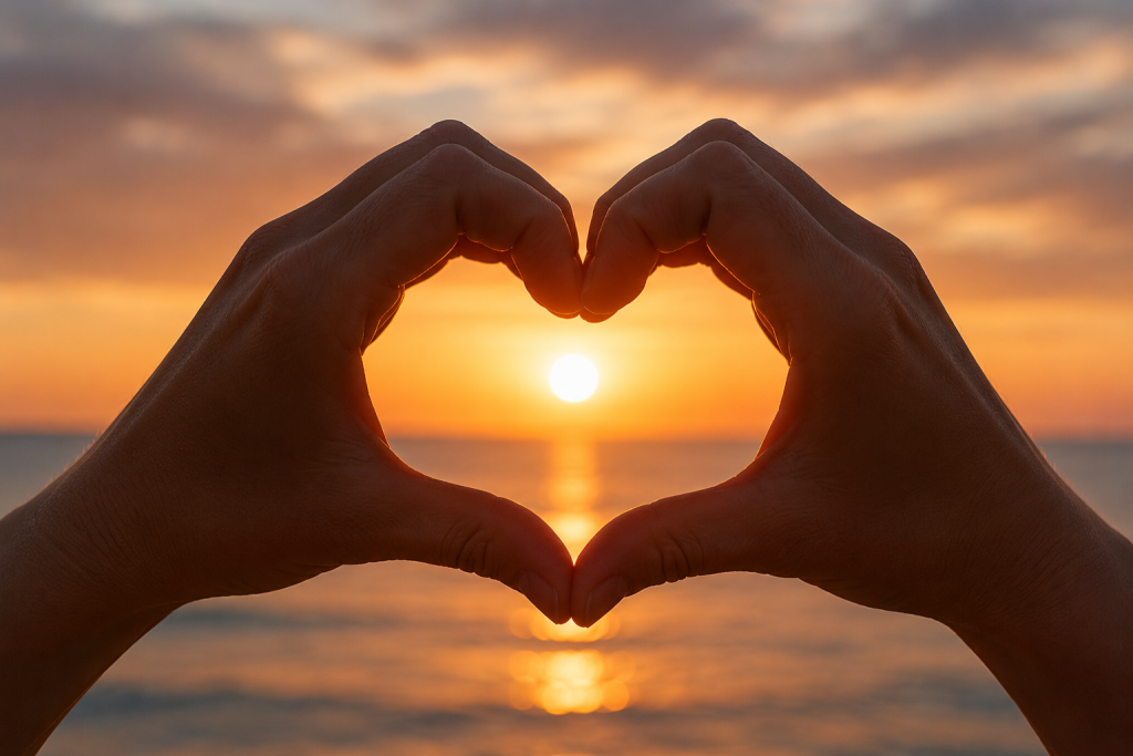 hands in heart shape